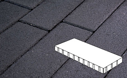 Плитка тротуарная Готика Profi, Плита, суперчерный, частичный прокрас, с/ц, 900*300*100 мм