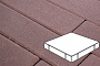 Плитка тротуарная Готика Profi, Квадрат, темно- коричневый, частичный прокрас, с/ц, 600*600*100 мм