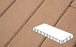 Плитка тротуарная Готика Profi, Плита, оранжевый, частичный прокрас, б/ц, 800*400*80 мм