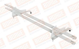Снегозадержатель трубчатый Borge для металлочерепицы с высокой ступенькой 400 мм оцинкованный RAL 9003, 1,5 м