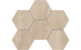Мозаика Hexagon Estima Soft Wood SF02 неполированный 285*250 мм