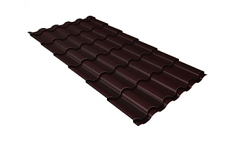 Металлочерепица Grand Line Kredo PurPro Matt RAL 8017 шоколад