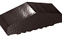 Клинкерный заборный элемент полнотелый King Klinker 17 Onyx black, 180/120*65*58 мм