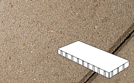 Плитка тротуарная Готика Profi, Плита, желтый, частичный прокрас, с/ц, 800*400*100 мм