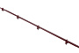 Снегозадержатель однотрубчатый Borge для кровли из металлочерепицы оцинкованный RAL 3005, 1,5 м