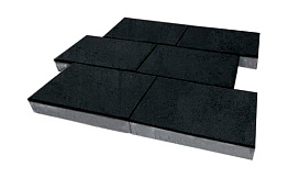 Плитка тротуарная SteinRus Парк Плейс Б.3.П.8 гладкая, черный, 600*300*60 мм