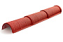 Композитная черепица коньковая полукруглая тройная AeroDek Традиция цвет Античный красный (13)