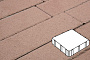 Плитка тротуарная Готика Profi, Квадрат, коричневый, частичный прокрас, б/ц, 300*300*100 мм