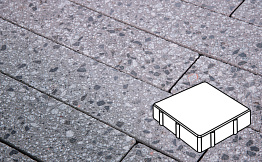 Плита тротуарная Готика Granite FINERRO, квадрат, Галенит 200*200*80 мм