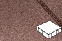 Плитка тротуарная Готика Profi, Квадрат без фаски, оранжевый, частичный прокрас, с/ц, 150*150*100 мм