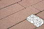 Плитка тротуарная Готика Profi, Газонная решетка, коричневый, частичный прокрас, б/ц, 450*225*80 мм