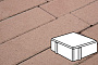 Плитка тротуарная Готика Profi, Квадрат, коричневый, частичный прокрас, б/ц, 100*100*80 мм