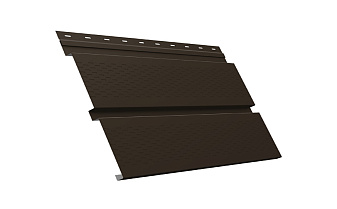 Софит металлический Grand Line Квадро брус с полной перфорацией, сталь 0,5 мм Rooftop Matte, RR 32 темно-коричневый