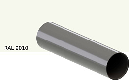 Труба водосточная KROP PVC для системы D 130/90 мм, RAL 9010, 3 м