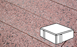 Плитка тротуарная Готика, Granite FINO, Квадрат, Ладожский, 100*100*80 мм