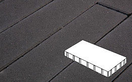 Плитка тротуарная Готика Profi, Плита, черный, частичный прокрас, с/ц, 400*200*80 мм