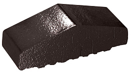 Клинкерный заборный элемент полнотелый King Klinker 17 Onyx black, 180/120*65*58 мм