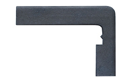 Клинкерный плинтус ступени правый Terraklinker (Gres de Breda) Basalto, 410*80*80 мм