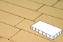 Плитка тротуарная Готика Profi, Плита, желтый, частичный прокрас, б/ц, 600*200*60 мм