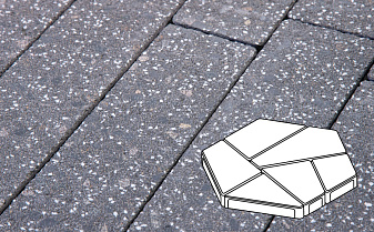 Плитка тротуарная Готика, City Granite FINERRO, Полигональ, Ильменит, 893*780*80 мм