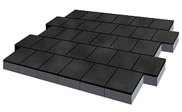 Плитка тротуарная SteinRus Виго В.3.К.8 гладкая, черный, 200*200*80 мм
