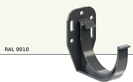 Кронштейн желоба KROP PVC металлический усиленный для системы D 130/90 мм, RAL 9010