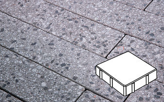 Плитка тротуарная Готика, Granite FINERRO, Квадрат, Галенит, 150*150*60 мм