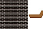 Клинкерная облицовочная угловая плитка King Klinker Free Art для НФС, 17 Onyx black, 240*71*115*14 мм
