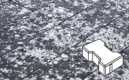 Плитка тротуарная Готика, City Granite FINO, Катушка, Диорит, 200*165*60 мм