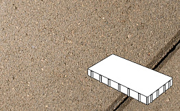 Плитка тротуарная Готика Profi, Плита, желтый, частичный прокрас, с/ц, 600*300*60 мм