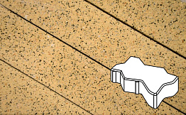 Плитка тротуарная Готика Granite FERRO, зигзаг/волна, Жельтау 222*109,5*60 мм