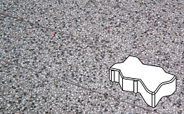 Плитка тротуарная Готика, City Granite FINERRO, Зигзаг/Волна, Белла Уайт, 225*112,5*60 мм