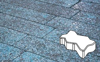 Плитка тротуарная Готика, Granite FINERRO, Зигзаг/Волна, Азул Бахия, 225*112,5*60 мм