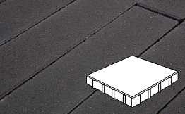 Плитка тротуарная Готика Profi, Квадрат, черный, частичный прокрас, с/ц, 400*400*100 мм