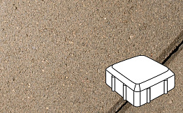Плитка тротуарная Готика Profi, Старая площадь, желтый, частичный прокрас, с/ц, 160*160*60 мм
