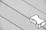 Плитка тротуарная Готика Profi, Катушка, светло-серый, частичный прокрас, с/ц, 200*165*60 мм