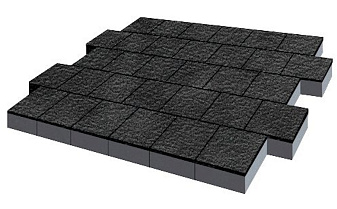 Плитка тротуарная SteinRus Виго В.3.К.8, Antico, черный, 200*200*80 мм