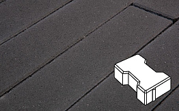 Плитка тротуарная Готика Profi, Катушка, черный, частичный прокрас, с/ц, 200*165*80 мм