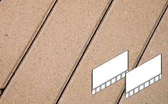 Плитка тротуарная Готика Profi, Плита AI, палевый, частичный прокрас, б/ц, 700*500*80 мм