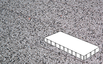 Плитка тротуарная Готика, Granite FINERRO, Плита, Белла Уайт, 1000*500*100 мм