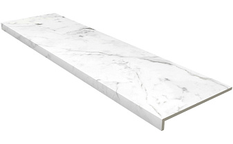 Ступень с прямым носиком Gres Aragon Marble Carrara Blanco 1497*315*14 мм