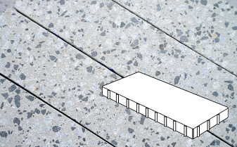 Плита тротуарная Готика Granite FINERRO, Грис Парга 1000*500*80 мм