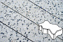 Плитка тротуарная Готика, City Granite FINO, Зигзаг/Волна, Грис Парга, 225*112,5*60 мм