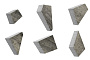 Плитка тротуарная Оригами 4Фсм.8 Листопад гранит Антрацит