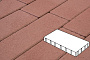 Плитка тротуарная Готика Profi, Плита, красный, частичный прокрас, б/ц, 400*200*80 мм