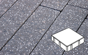 Плитка тротуарная Готика, Granite FINERRO, Квадрат, Ильменит, 200*200*60 мм