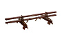 Снегозадержатель трубчатый Borge для профнастила H-60, H-75 оцинкованный RAL 8017, 1,5 м
