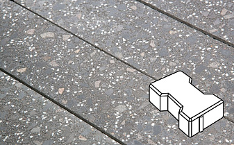 Плитка тротуарная Готика, City Granite FINO, Катушка, Ильменит, 200*165*60 мм