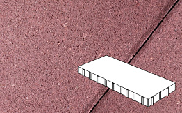 Плитка тротуарная Готика Profi, Плита, красный, частичный прокрас, с/ц, 800*400*100 мм