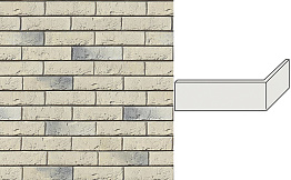 Угловой декоративный кирпич для навесных вентилируемых фасадов левый White Hills Лондон брик цвет F300-15